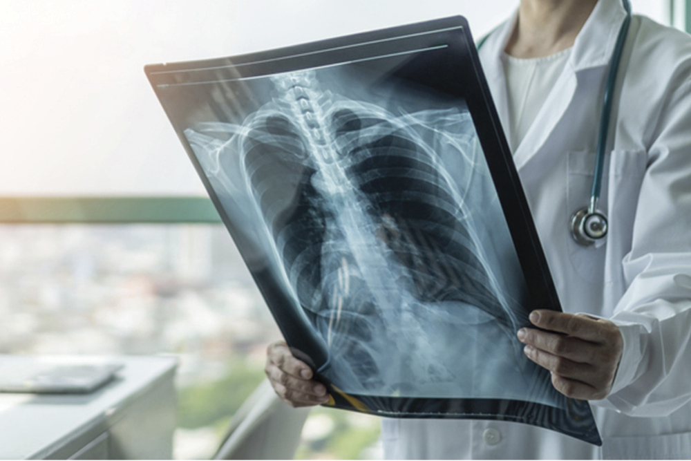 sick person coughing