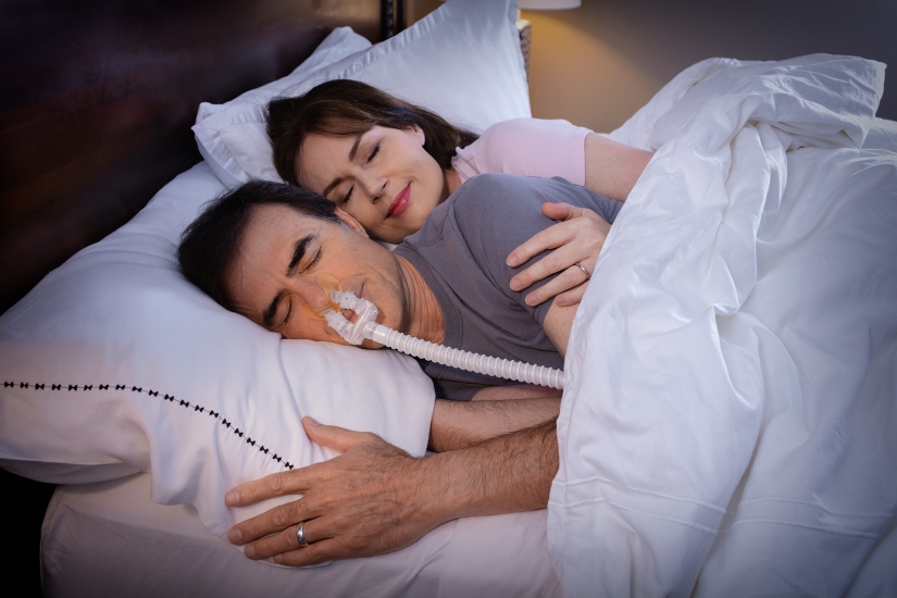 DreamPort couple in bed