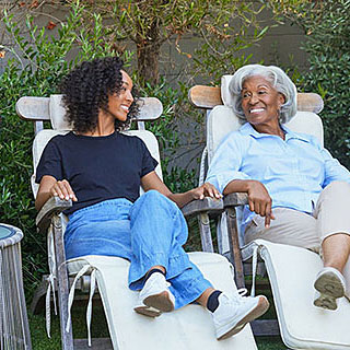 Lifestyle FemalesSittingOutsideInGarden testimonial