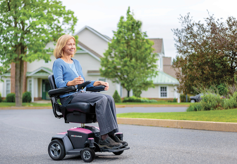 Powered Wheelchair Outside