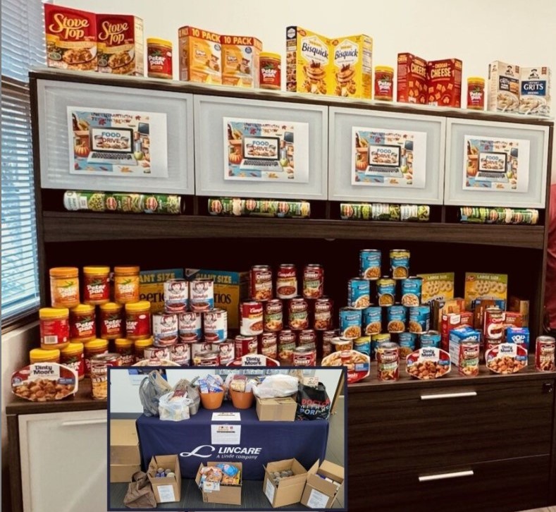 Lincare HQ Unites for Thanksgiving Food Drive