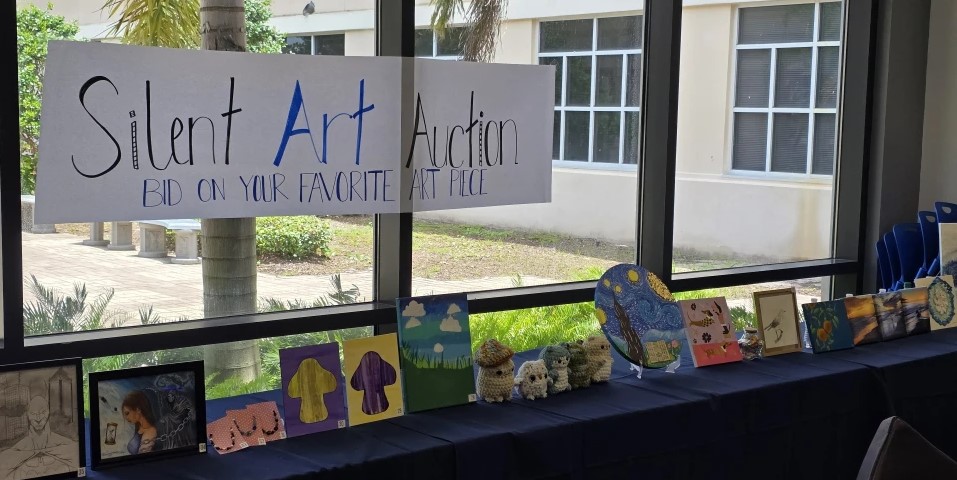 art auction with silent bidding