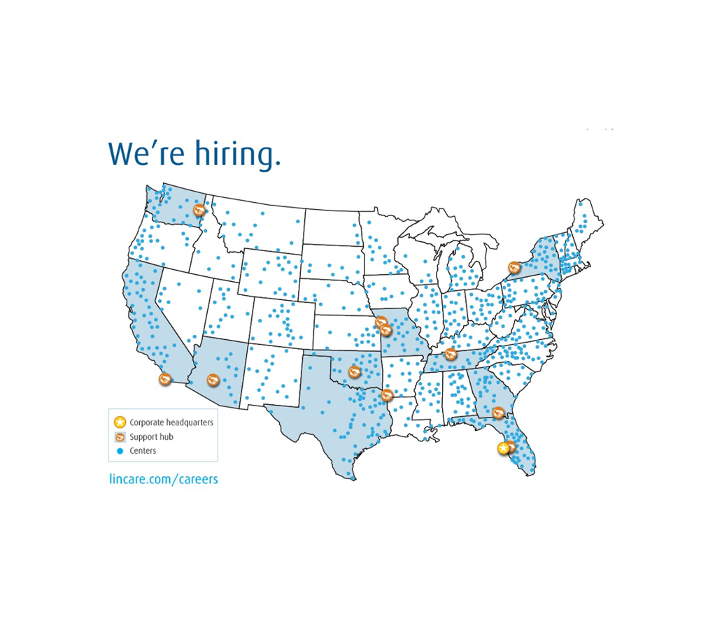 Lincare We Are Hiring Map