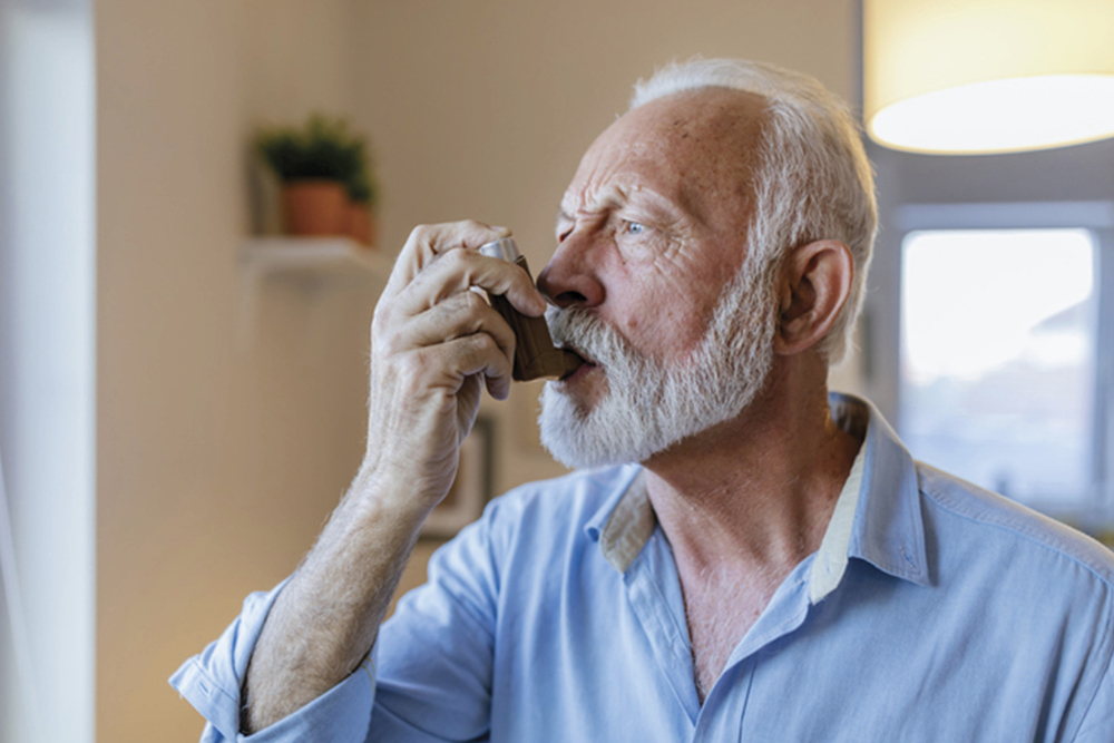 patient using an inhaler