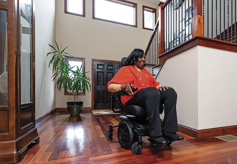 Power Wheelchair in home